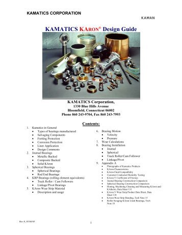 Kamatics Karon Design Guide - Kaman Corporation