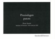 Praxisdagen patent - SFIR