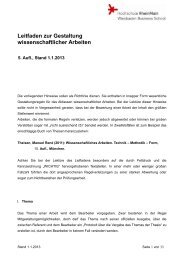 Leitfaden zur Gestaltung wissenschaftlicher Arbeiten - Hochschule ...