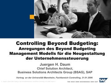 Controlling Beyond Budgeting: Anregungen des ... - Juergen Daum