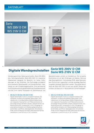 WS 200V D CM WS 210V D CM Serie Digitale ... - Commend AG