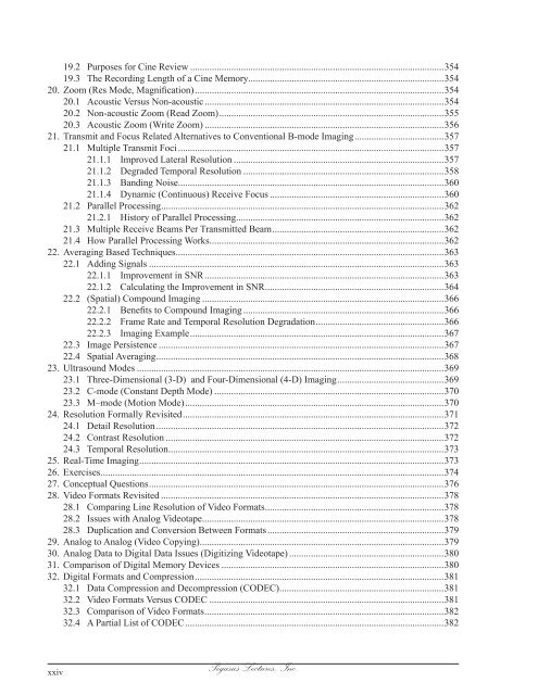 UltrasoUnd Physics & instrUmentation - Pegasus Lectures