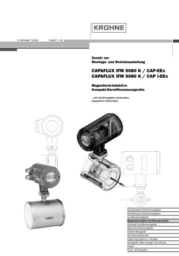 CAPAFLUX IFM 5080 K / CAP-EEx CAPAFLUX IFM 5080 K / CAP i ...