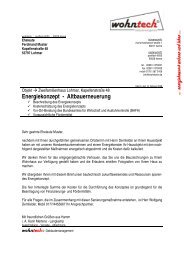 Energiekonzept - Altbauerneuerung - communityHost.de