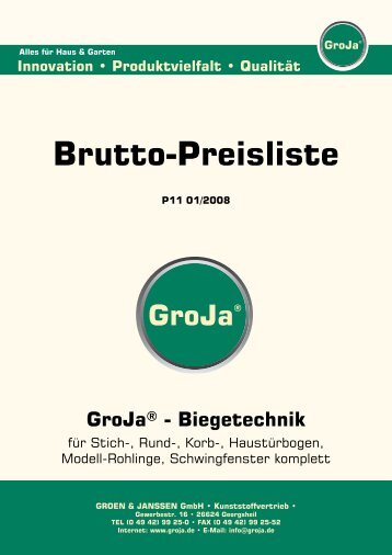 Brutto-Preisliste