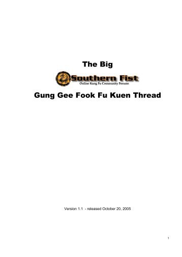 The Big Gung Gee Fook Fu Kuen Thread - WebZdarma.cz