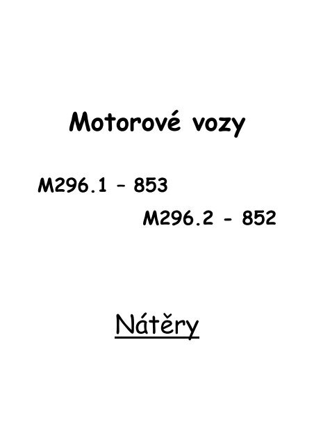 Zde - Motorové vozy 852, 853, 854