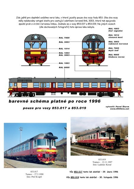 Zde - Motorové vozy 852, 853, 854