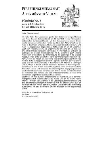 pfarreiengemeinschaft altenmünster-violau - Bistum Augsburg