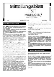 Aktuelle Ausgabe herunterladen (PDF) - Gemeinde Mulfingen