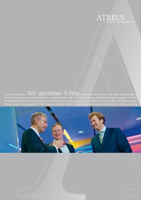 Download Unternehmensprofil als PDF - Atreus Interim Management