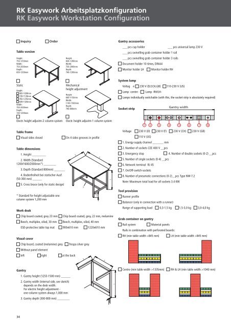 RK Easywork Montagearbeitsplatz-Systeme