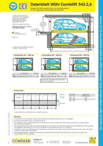 Datenblatt Wöhr Combilift 542-2 6 - COMPARK AG