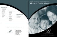 WFA 2006 Annual Report.indd - Women's Funding Alliance