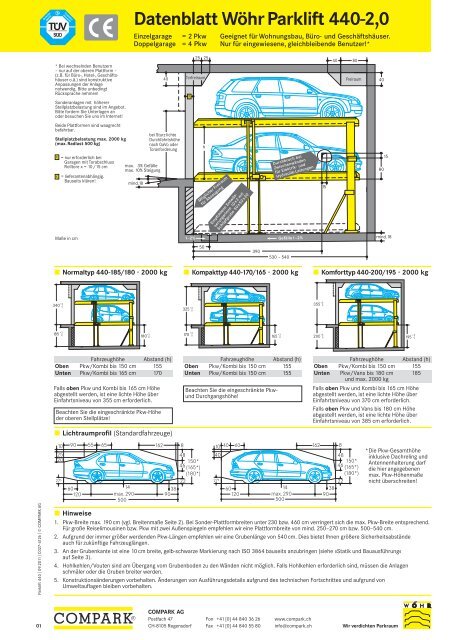 Datenblatt Wohr Parklift 440 2 Compark Ag