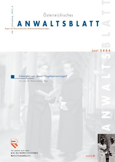 Anwaltsblatt 2004/06 - Österreichischer Rechtsanwaltskammertag