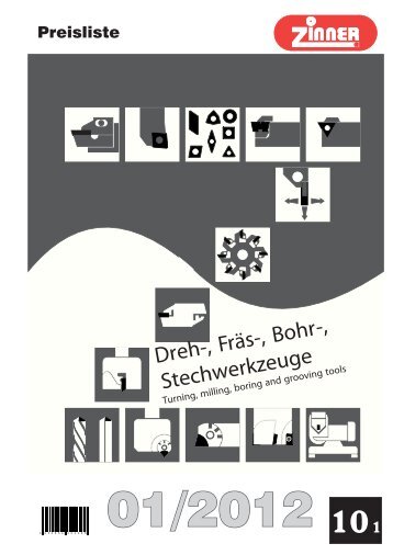 Dreh-, Fräs-, Bohr-, Stechwerkzeuge - ZINNER GmbH