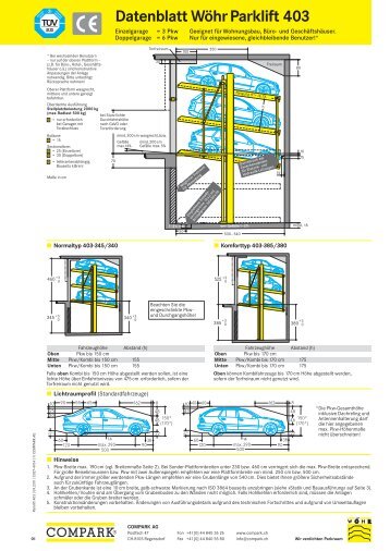 Datenblatt Wöhr Parklift 403 - COMPARK AG