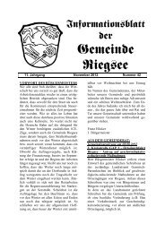 Gemeinde Riegsee - Verwaltungsgemeinschaft Seehausen am ...