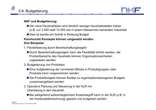 NKF Neues Kommunales Finanzmanagement. - Haushaltsrecht/NKF