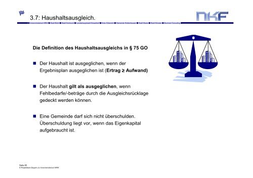 NKF Neues Kommunales Finanzmanagement. - Haushaltsrecht/NKF