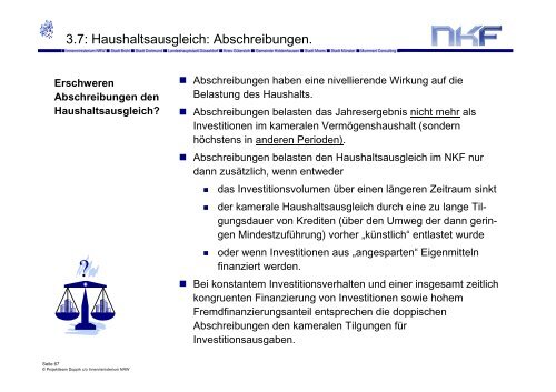 NKF Neues Kommunales Finanzmanagement. - Haushaltsrecht/NKF