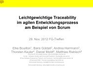 Leichtgewichtige Traceability im agilen Entwicklungsprozess am ...