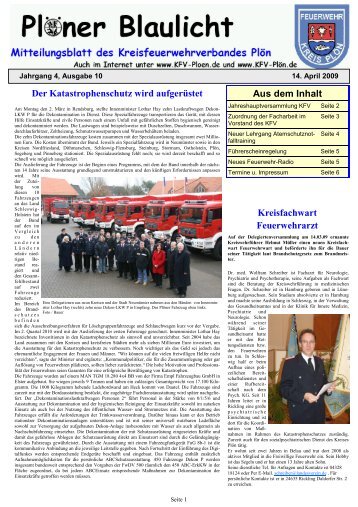 Blaulicht Nr. 10 - Kreisfeuerwehrverband Plön