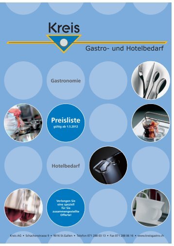 Preisliste 2012 - Kreis Gastro