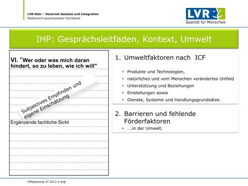 Teilhabe und Hilfeplanung für Menschen mit Behinderung