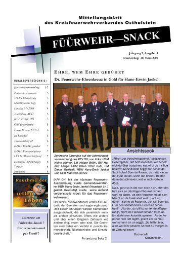 FÜÜRWEHR—SNACK - Kreisfeuerwehrverband Ostholstein