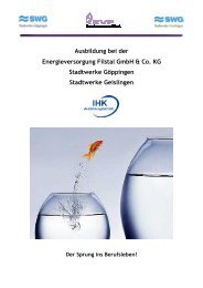 Ausbildungsinformation der EVF - Energieversorgung Filstal GmbH ...