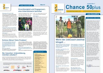 Newsletter Chance 50plus Ausgabe 03/2012