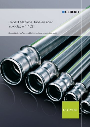 Geberit Mapress, tube en acier inoxydable 1.4521