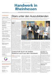 Stars unter den Auszubildenden - Handwerkskammer Rheinhessen