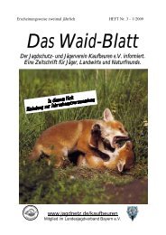 Das Waid-Blatt - Jagdschutz- und Jägerverein Kaufbeuren