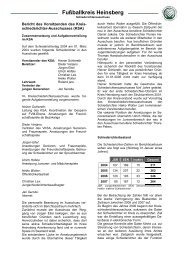 Geschäftsbericht 2001-2004 - Fußballkreis Heinsberg