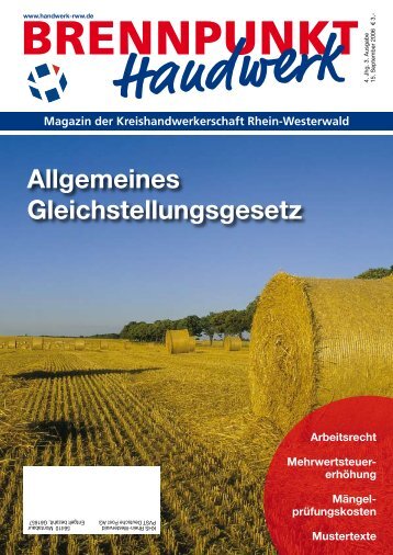 Allgemeines Gleichstellungsgesetz - Kreishandwerkerschaft Rhein ...