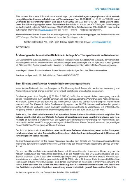Inhalt544 KB - Kassenärztliche Vereinigung Thüringen