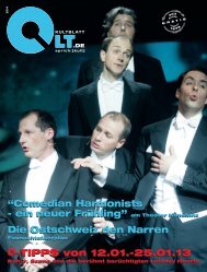 “Comedian Harmonists - ein neuer Frühling” am ... - QLT - Online