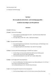 Zeitplan des Seminars