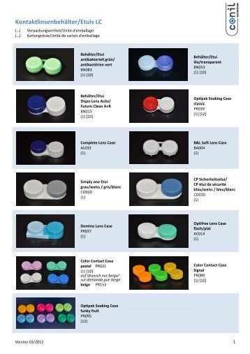 Kontaktlinsenbehälter/Etuis LC
