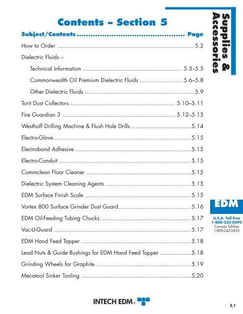 EDM Supplies & Accessories - Agie Charmilles