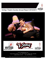 Vertigo Theatre Society Annual Report 2010/2011