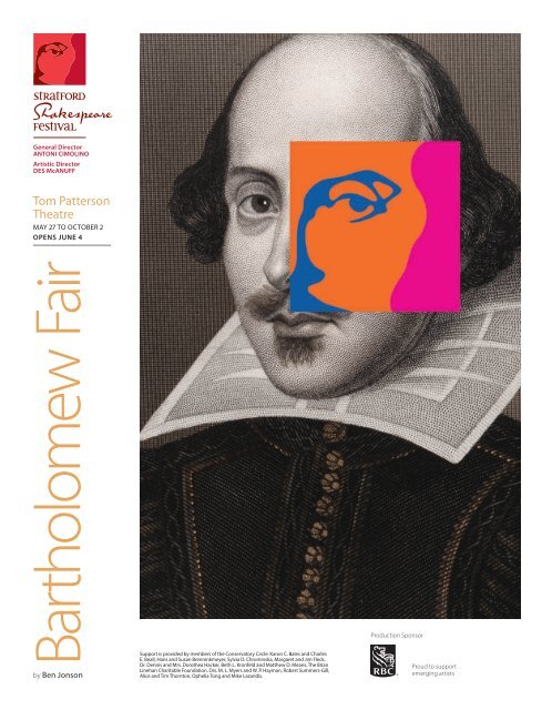 Bartholomew Fair Cover.indd - Stratford Festival