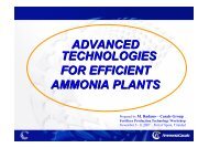 Advanced tech for ammonia plant 2007 final - CASALE GROUP