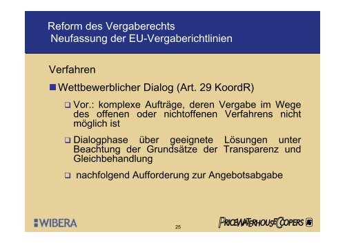 Reform des deutschen Vergaberechts