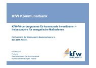 Vortrag KfW Kommunalbank - Fachverband der Kämmerer in ...