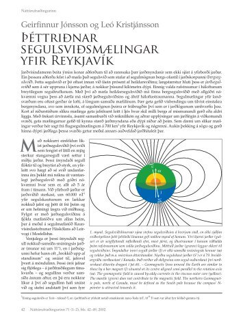 Þéttriðnar segulsviðsmælingar yfir Reykjavík - Raunvísindastofnun ...