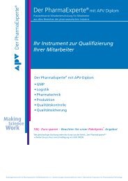 Der PharmaExperte® mit APV-Diplom